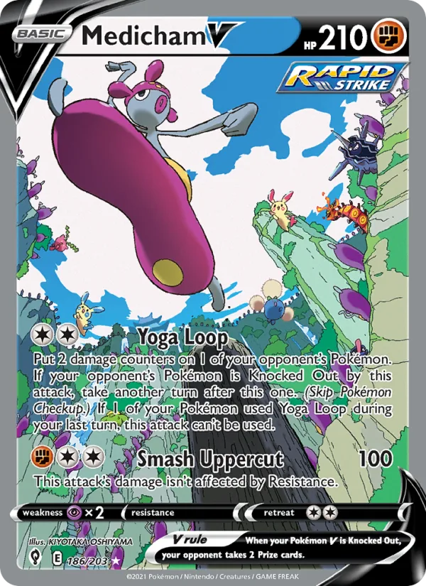 Medicham V · Evolving Skies 186/203
