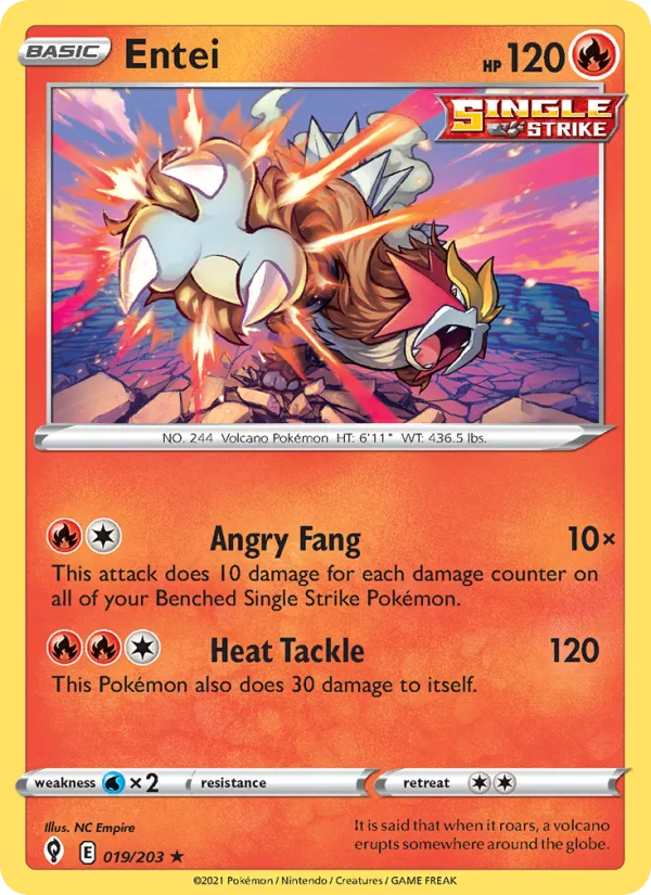 Entei · Evolving Skies 19/203
