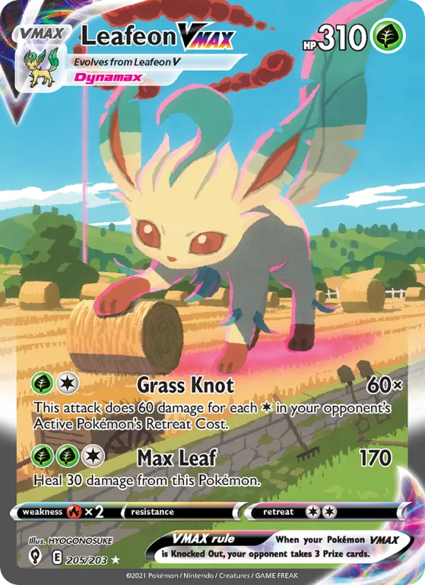 Leafeon VMAX · Evolving Skies 205/203