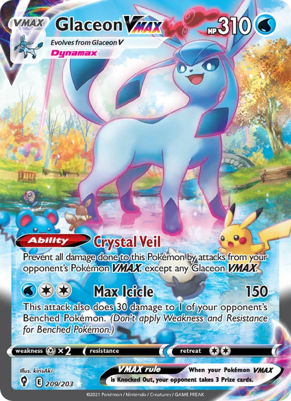 Glaceon VMAX · Evolving Skies 209/203