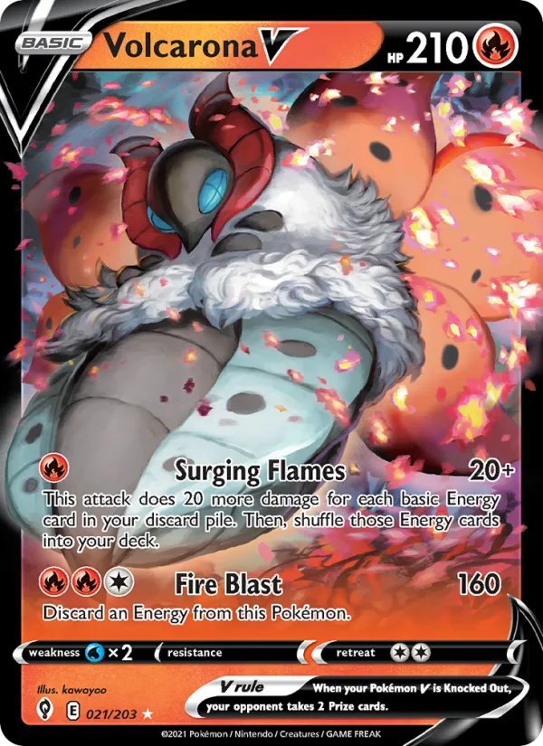 Volcarona V · Evolving Skies 21/203