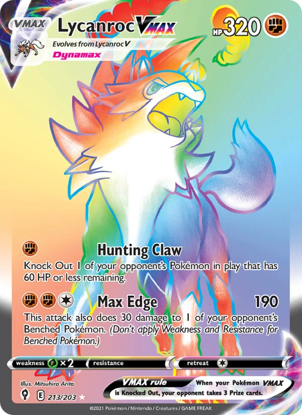 Lycanroc VMAX · Evolving Skies 213/203