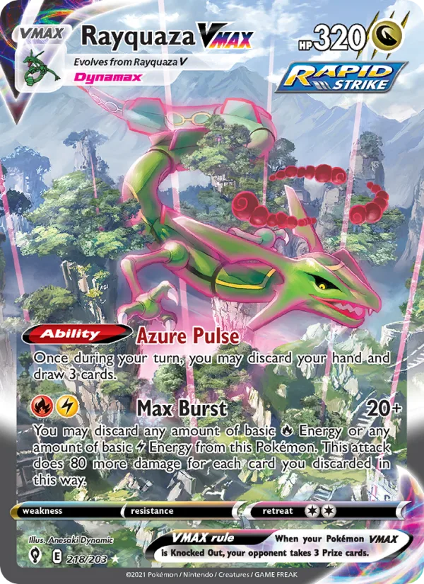 Rayquaza VMAX · Evolving Skies 218/203