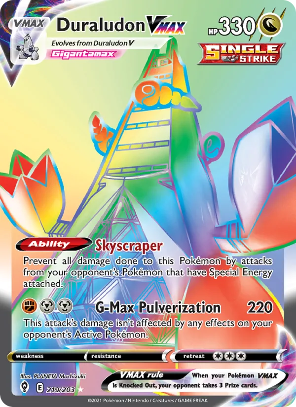 Duraludon VMAX · Evolving Skies 219/203