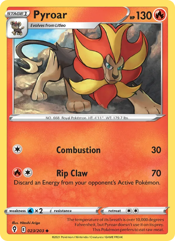 Pyroar · Evolving Skies 23/203