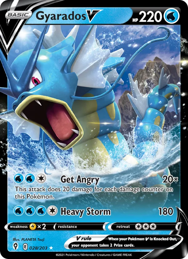 Gyarados V · Evolving Skies 28/203