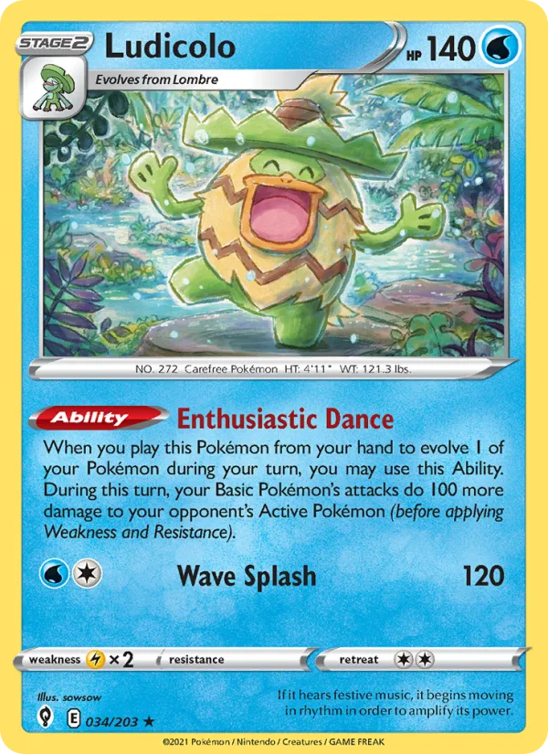 Ludicolo · Evolving Skies 34/203