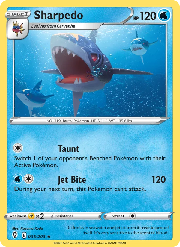 Sharpedo · Evolving Skies 36/203
