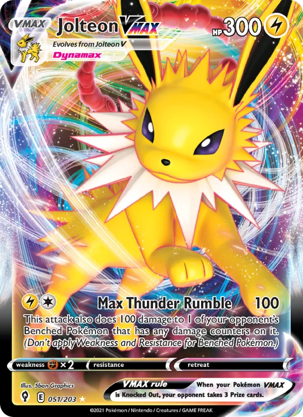 Jolteon VMAX · Evolving Skies 51/203
