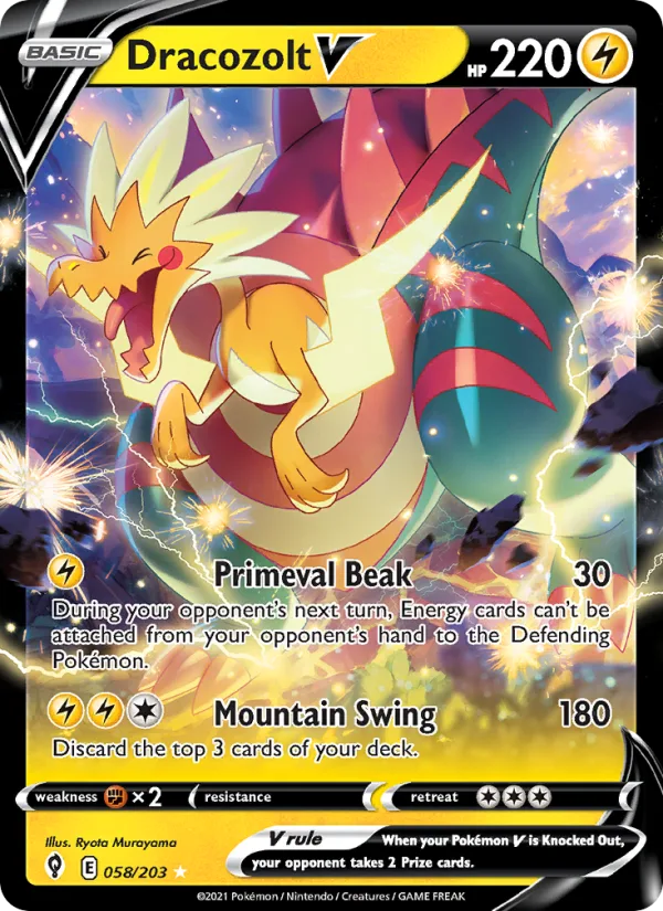 Dracozolt V · Evolving Skies 58/203