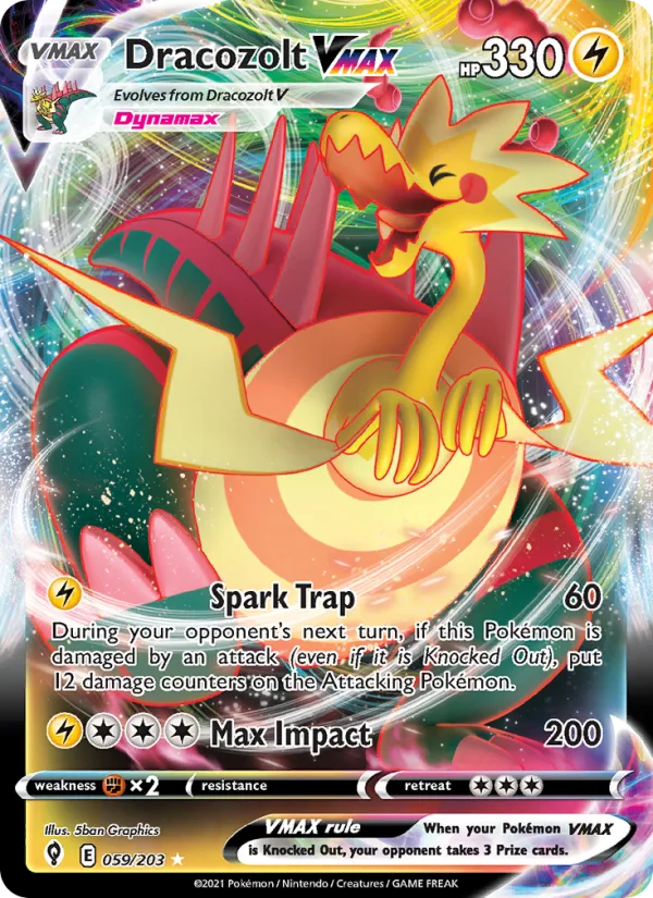 Dracozolt VMAX · Evolving Skies 59/203