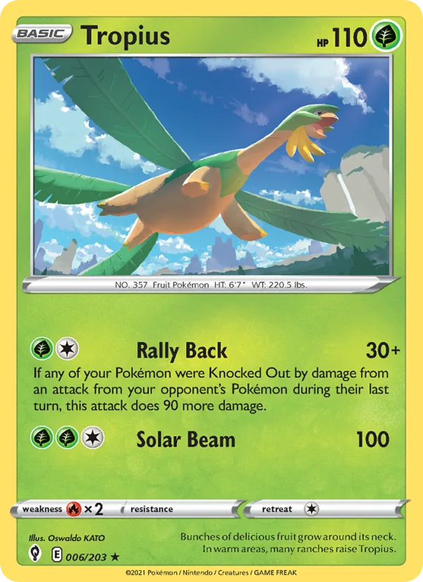 Tropius · Evolving Skies 6/203