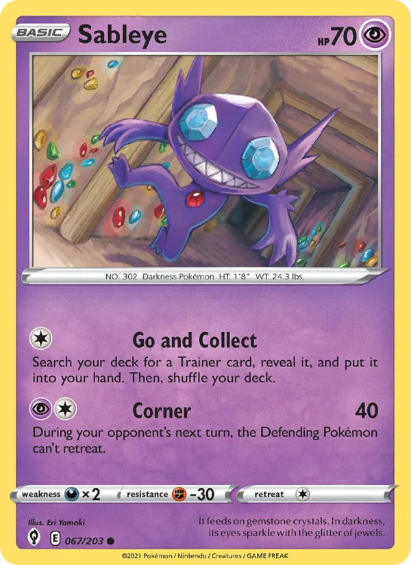 Sableye · Evolving Skies 67/203