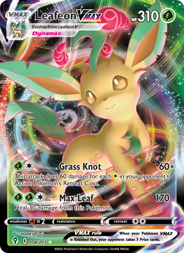 Leafeon VMAX · Evolving Skies 8/203