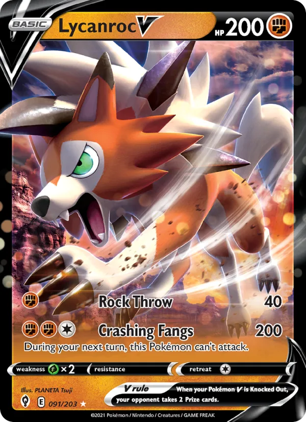 Lycanroc V · Evolving Skies 91/203