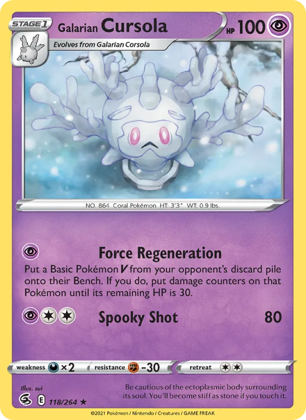 Galarian Cursola · Fusion Strike 118/264