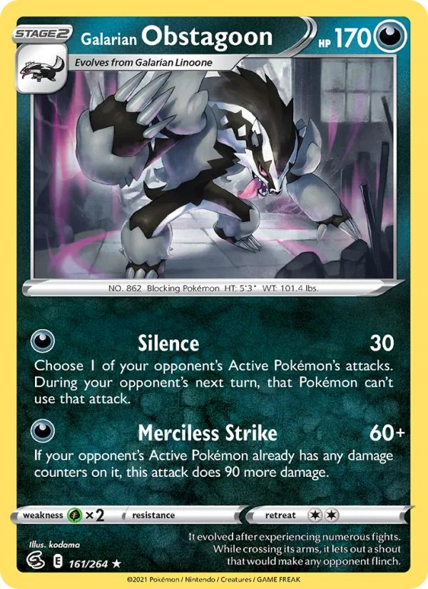 Galarian Obstagoon · Fusion Strike 161/264