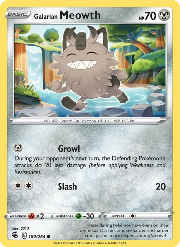 Galarian Meowth · Fusion Strike 180/264