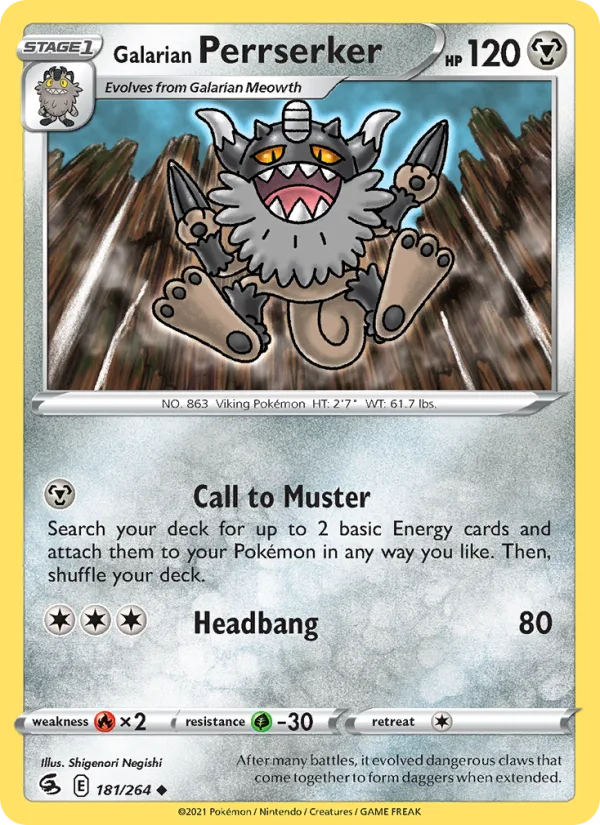 Galarian Perrserker · Fusion Strike 181/264