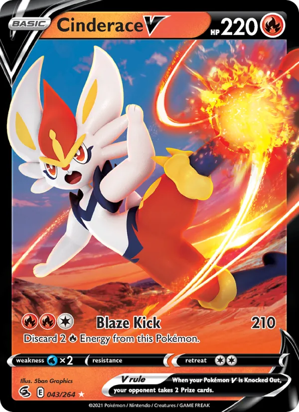 Cinderace V · Fusion Strike 43/264