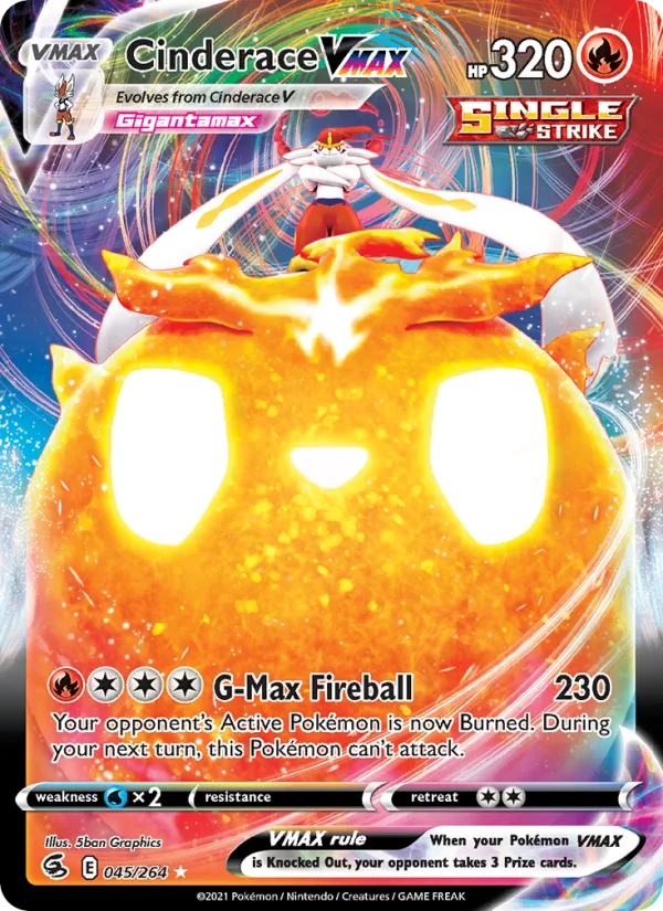 Cinderace VMAX · Fusion Strike 45/264