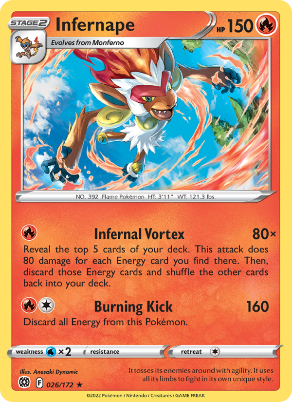 Infernape · Brilliant Stars 026/172