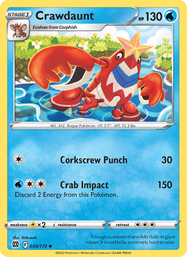 Crawdaunt · Brilliant Stars 033/172