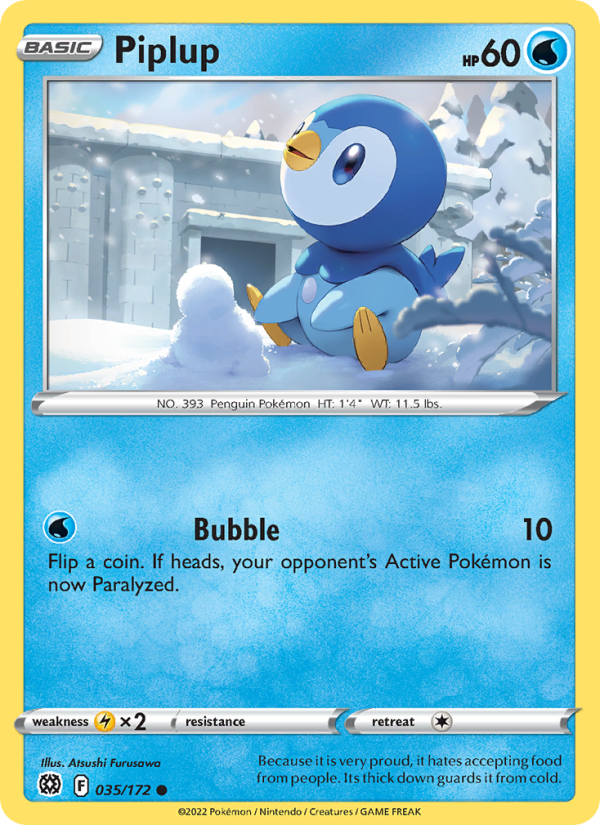Piplup · Brilliant Stars 035/172
