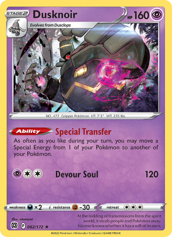Dusknoir · Brilliant Stars 062/172