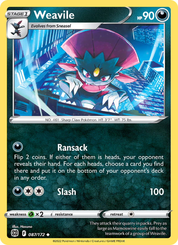 Weavile · Brilliant Stars 087/172