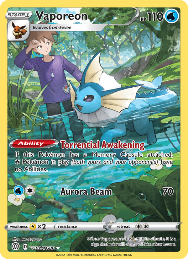 Vaporeon · Brilliant Stars TG02/172