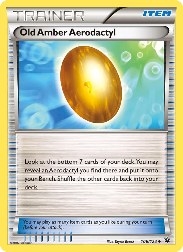 Old Amber Aerodactyl · Fates Collide 106/124