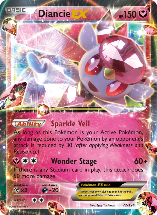 Diancie EX · Fates Collide 72/124