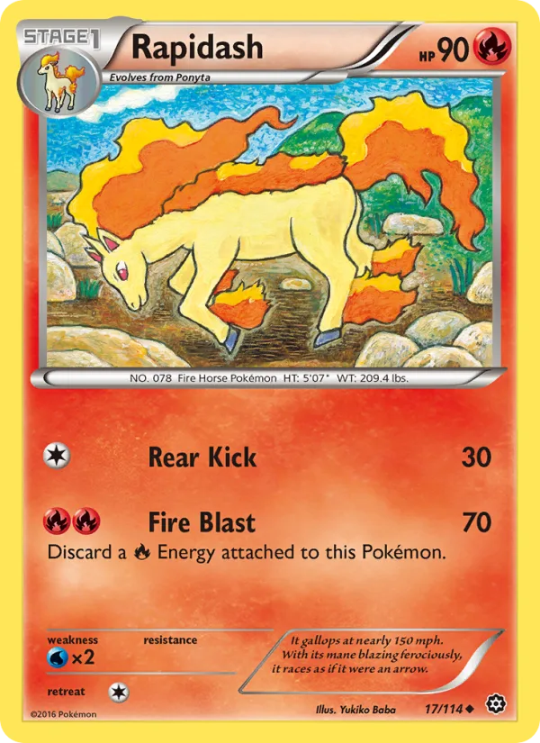 Rapidash · Steam Siege 17/114