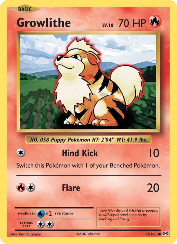 Growlithe · Evolutions 17/108