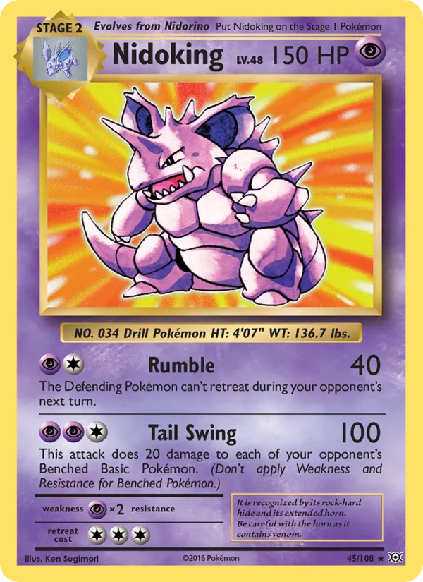 Nidoking · Evolutions 45/108