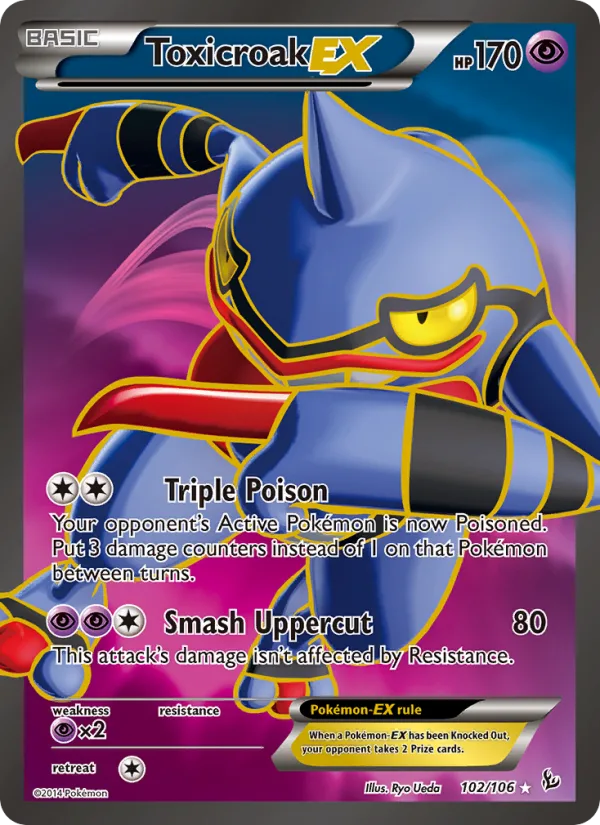 Toxicroak EX · Flashfire 102/106