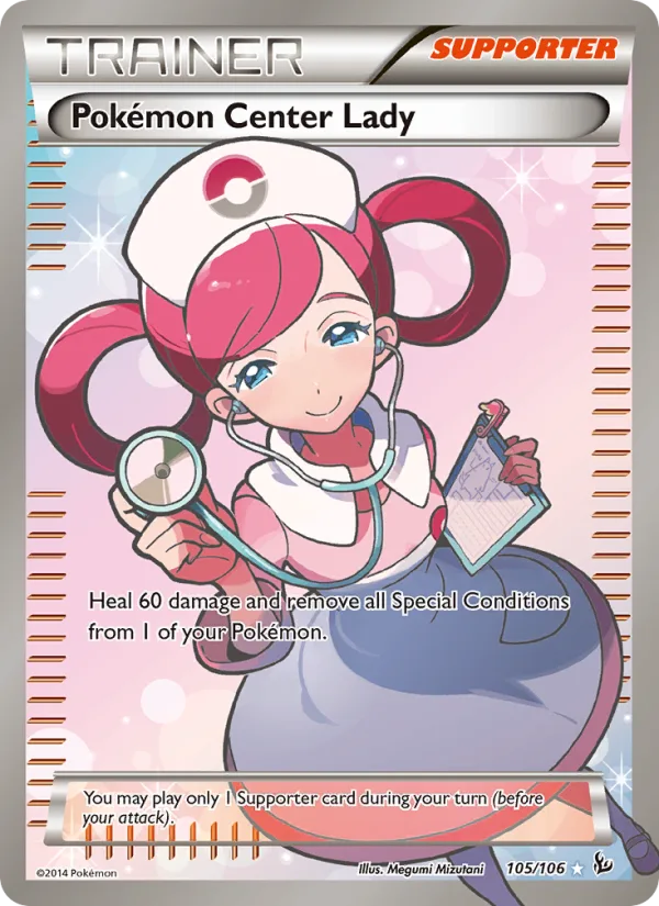 Pokémon Center Lady · Flashfire 105/106