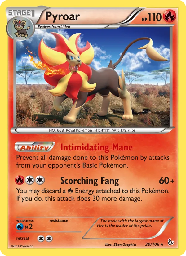 Pyroar · Flashfire 20/106
