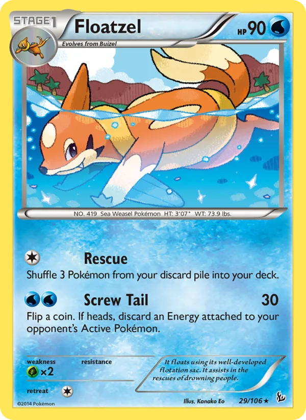 Floatzel · Flashfire 29/106
