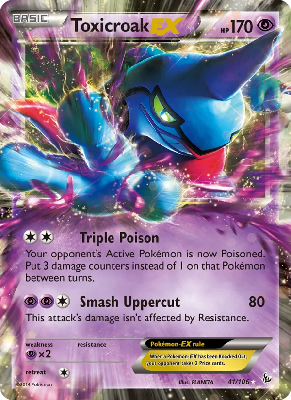 Toxicroak EX · Flashfire 41/106