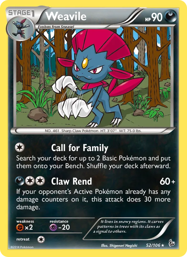 Weavile · Flashfire 52/106