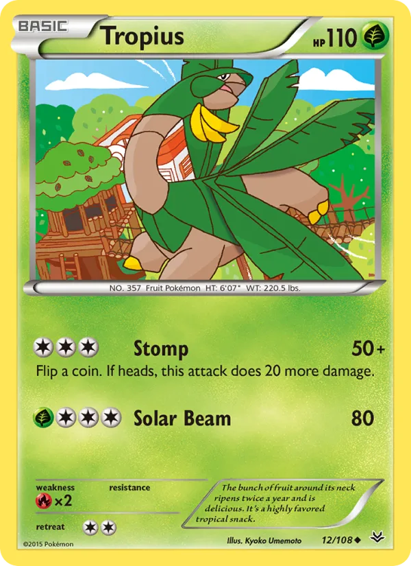 Tropius · Roaring Skies 12/108