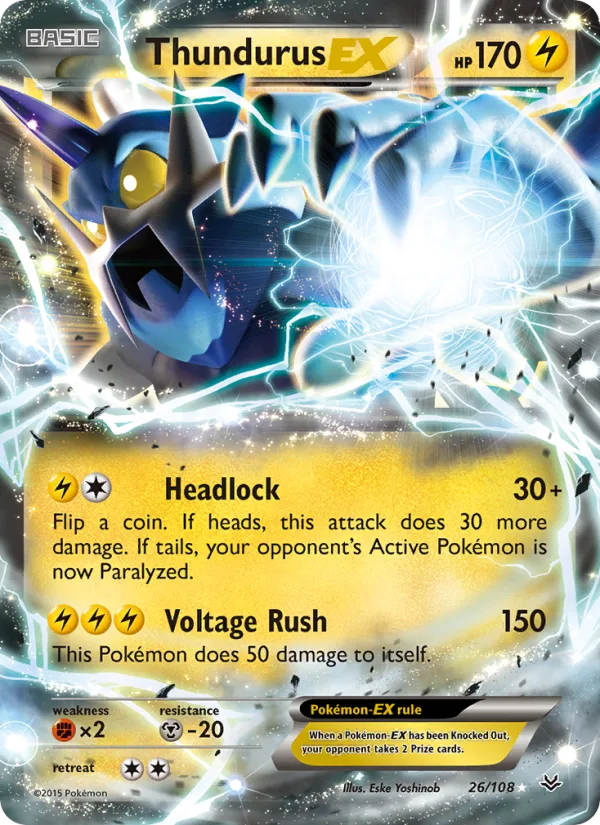 Thundurus EX · Roaring Skies 26/108