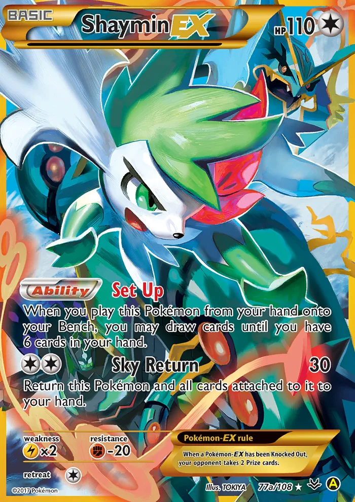 Shaymin EX · Roaring Skies 77a/108