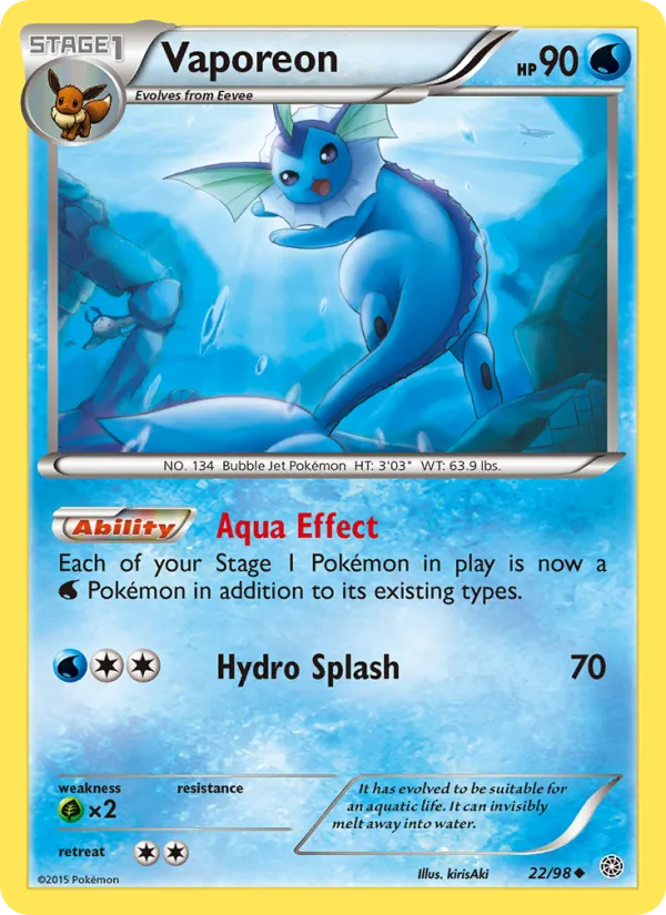 Vaporeon · Ancient Origins 22/98
