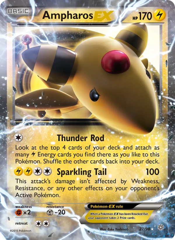 Ampharos EX · Ancient Origins 27/98