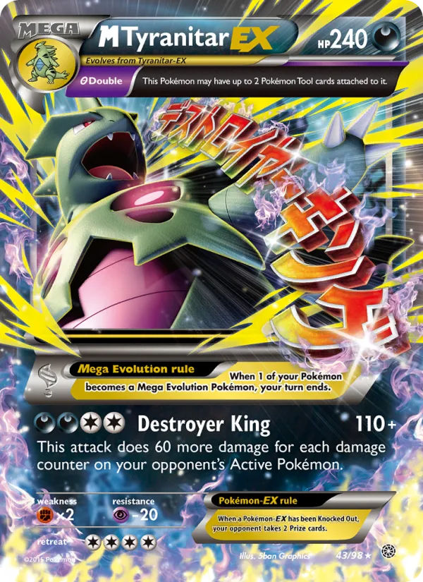 M Tyranitar EX · Ancient Origins 43/98