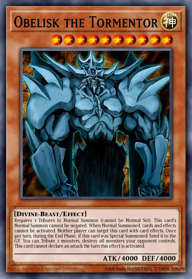 Obelisk the Tormentor · Gold Series 4: Pyramids Edition 10000000/50
