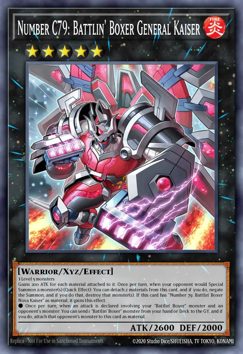 Number C79: Battlin' Boxer General Kaiser · Legendary Duelists: Soulburning Volcano 10300821/62